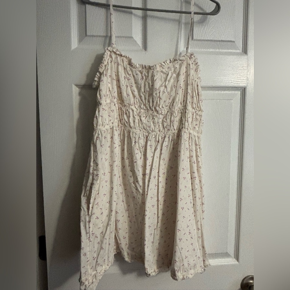 Free People Cream Mini Dress